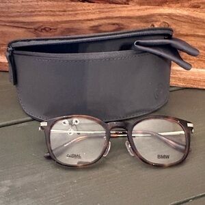 BMW Men's Eyeglass Frames with COA, eyeglass case, and lens cleansing towel